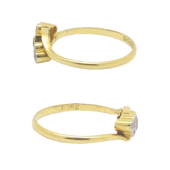 SOLD ✨ Ring Sapphire + Diamond 18K Gold - Picture 6 of 8